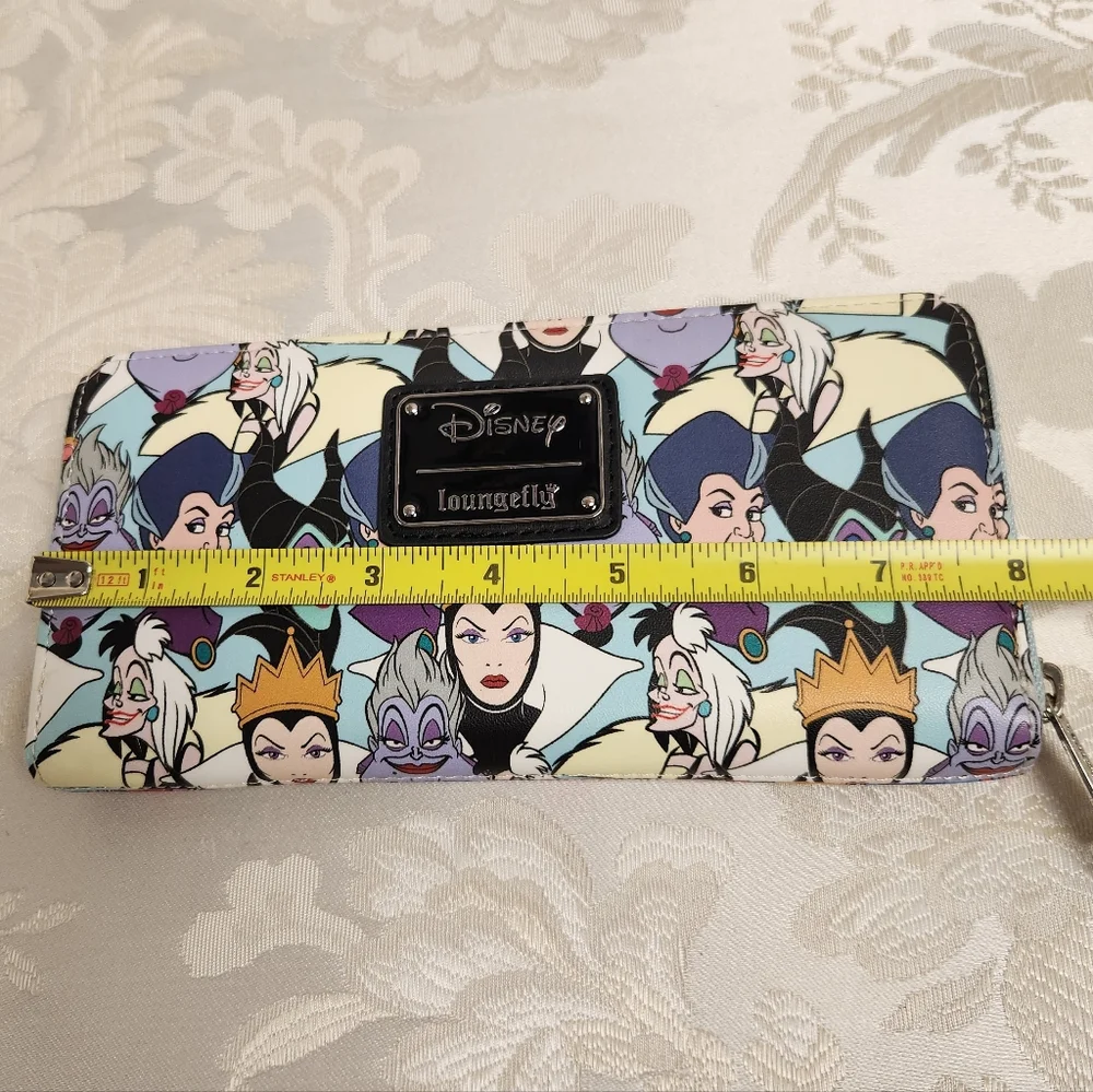 Loungefly Disney Villians maleficient  Cruella AOP Mini Backpack + Wallet